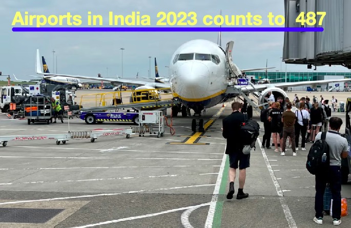 Airports in India 2023 counts to 487