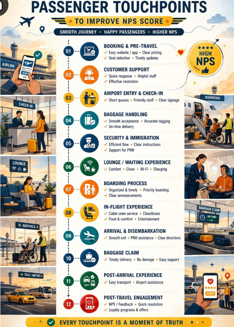 Passenger Touchpoints That Shape NPS in Aviation