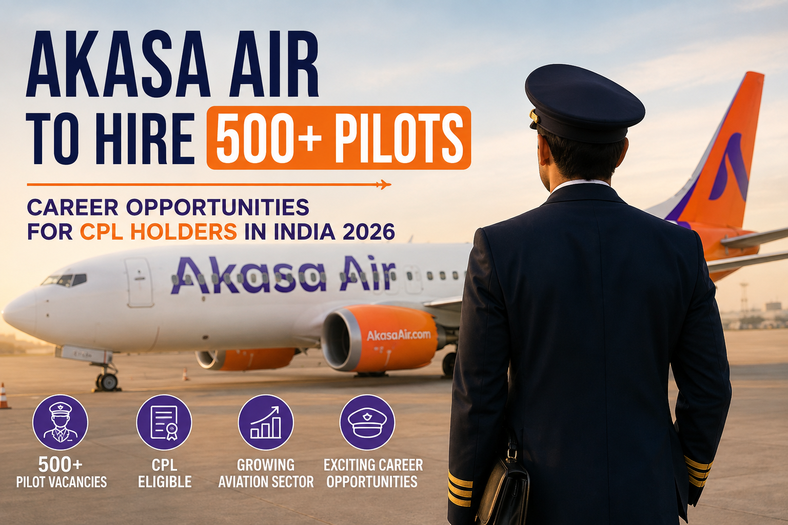 Akasa Air to Hire 500+ Pilots: Career Opportunities for CPL Holders in India 2026